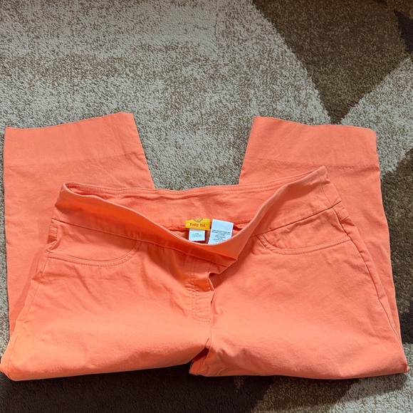 Ruby Rd. Orange Capris - Picture 2 of 5